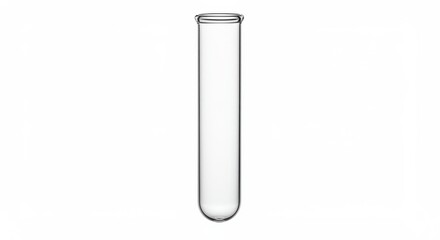 Empty glass test tube laboratory equipment for scientific research purposes