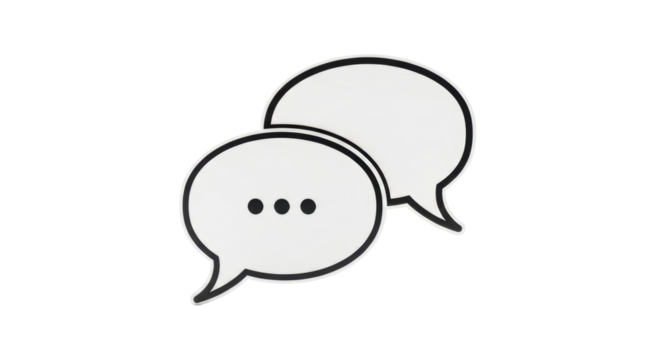 Isolated Speech Bubbles
