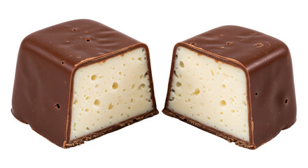 Isolated Chocolate Covered Cream Cheese