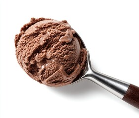 Chocolate ice cream scoop