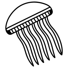 Comb Jelly line art vector