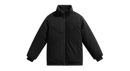 Isolated Black Puffer Jacket