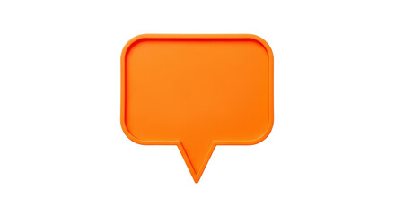 Isolated Orange Speech Bubble