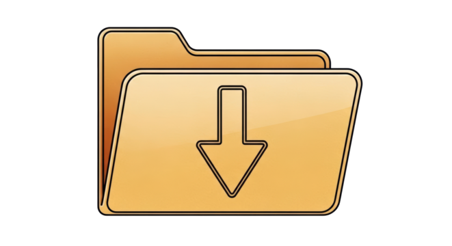 Isolated Download Folder Icon
