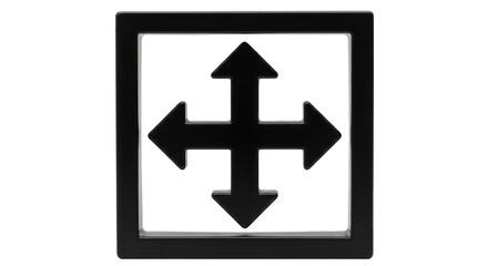 Obraz premium Isolated Four Way Arrow