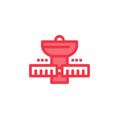 Vector satellite dish icon representing telecommunication and space technology