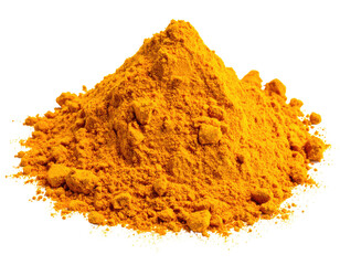Pile of bright yellow spice powder