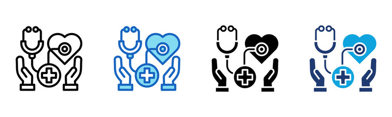 Healthcare icon Multi Style Vector Illustration