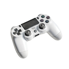 White video game controller with dark gray accents