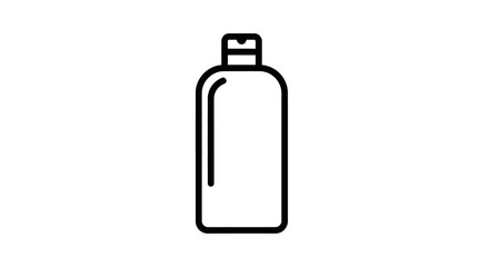 Minimalist Outline of a Bottle with Rounded Edges