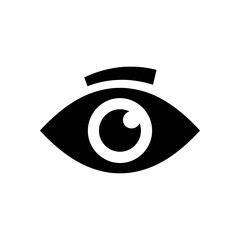 Simple Black and White Eye Icon