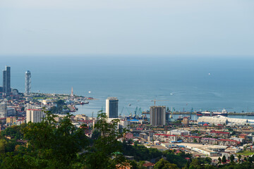 Modern buildings in Batumi. Amazing view from distance.