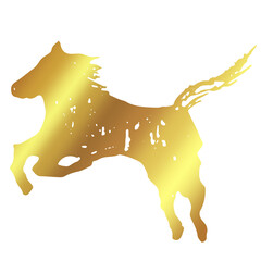 gold horse silhouette