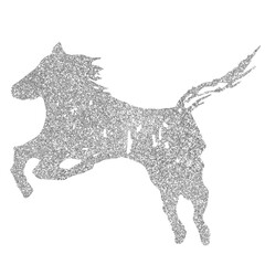silver horse silhouette
