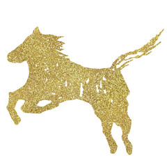 gold horse silhouette