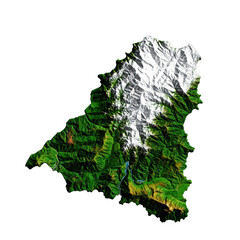 Mountainous region, snow-capped peak