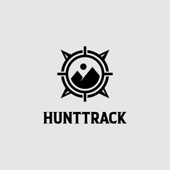Hunting Focus compass abstract vector logo design © Luis
