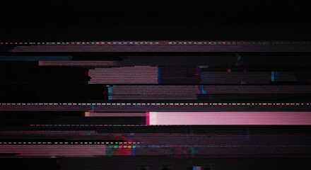 Abstract Digital Glitch Art Background with Distorted Lines and Colorful Stripes Patterns