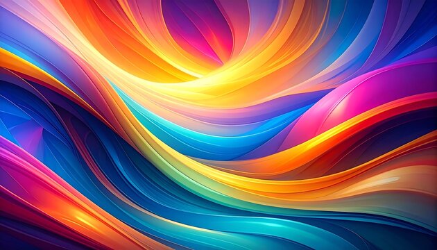 Abstract vibrant swirling colours