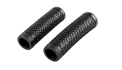 Black motorcycle handlebar grips
