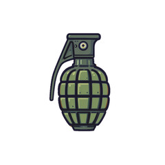 Illustration of a green grenade
