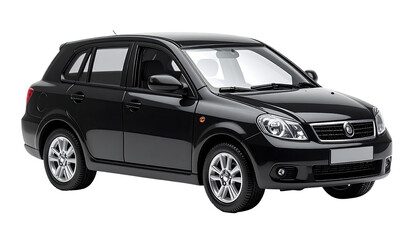 Black car, side view, studio shot