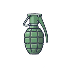 Illustration of a dark green grenade