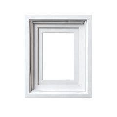 White picture frame with a decorative molding