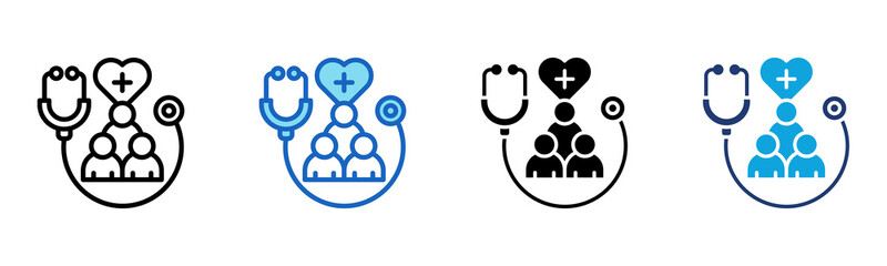 Public Health icon Multi Style Vector Illustration
