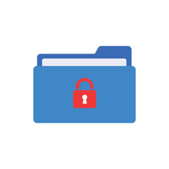 Locked folder icon with transparent background