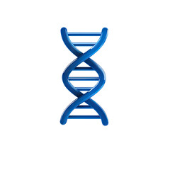 Blue double helix DNA graphic