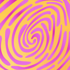 Abstract yellow and pink pattern background featuring smooth rotating shapes. Perfect for design, posters, templates, desktop backgrounds, and creative projects