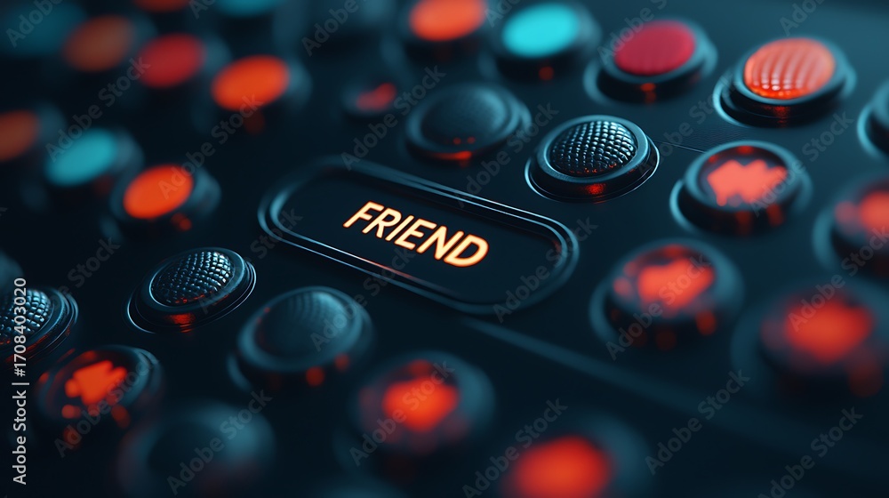 Poster a close-up view of a keyboard with a prominent 