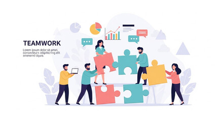 business people with business graph