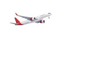 Airplane Taking Off into a Black Sky