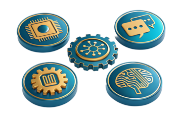 AI technology innovative communication industry illustration