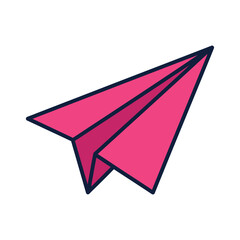 Paper Airplane Icon – Minimalist Vector Symbol of Communication, Creativity, and Travel