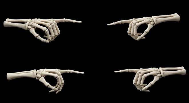 Skeleton hands pointing