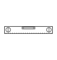 Spirit Level Tool: A close-up, minimalist illustration showcases a spirit level tool, highlighting precision and the essential elements of balance and alignment in construction or design.