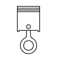 Piston Illustration: A meticulously crafted black-and-white illustration showcases the internal components, a core element in mechanics and engineering.