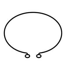 Minimalist Ellipse: A simple and elegant black ellipse, perfect for conveying concepts of unity and completion.