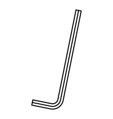 Bent metal: A simple, abstract, and minimalist image showcasing a bent metal object.