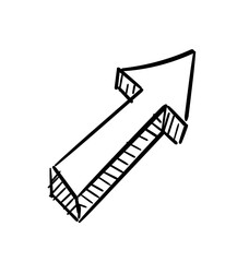 Sketch of an Arrow: A hand-drawn sketch of an arrow pointing upwards, symbolizing growth, progress, and direction, rendered in a clean, minimalist style.