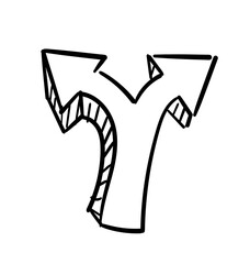 Navigational Crossroads: A sketch illustration depicts a pivotal moment of decision, with a directional arrow symbolizing choice and direction.