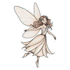 Whimsical fairy dance enchanted forest illustration fantasy aerial view magic and imagination. Vector illustration