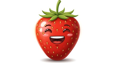 Smiling strawberry illustration