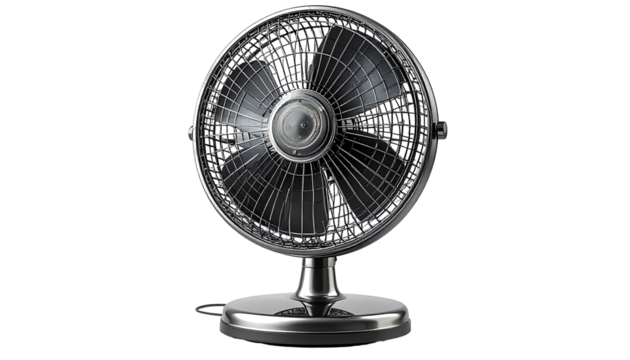 Metallic desk fan, 3D model