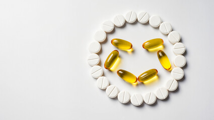 Vibrant health supplements arranged on a sleek surface