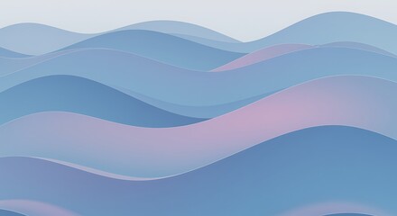 Abstract Soft Pastel Waves Background Design with Calm Serene Colors for Modern Digital Projects and Artistic Visuals