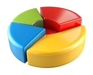 Colorful pie chart diagram infographic illustration